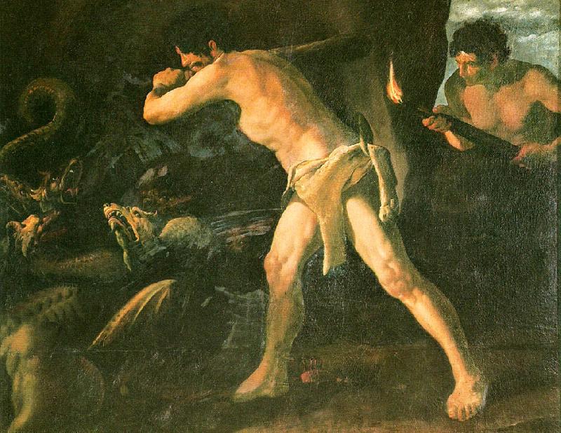 Francisco de Zurbaran hercules fighting the hydra of lerna oil painting picture